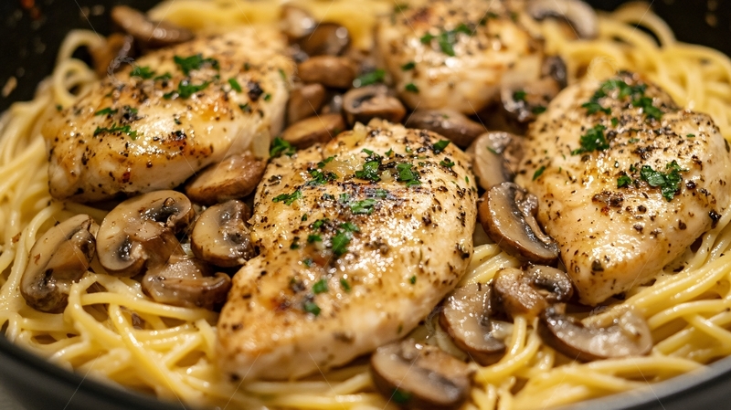 高清大图下载【趣麦麦图】香草鸡胸意面