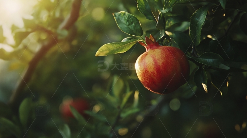 高清大图下载【趣麦麦图】阳光下的石榴1