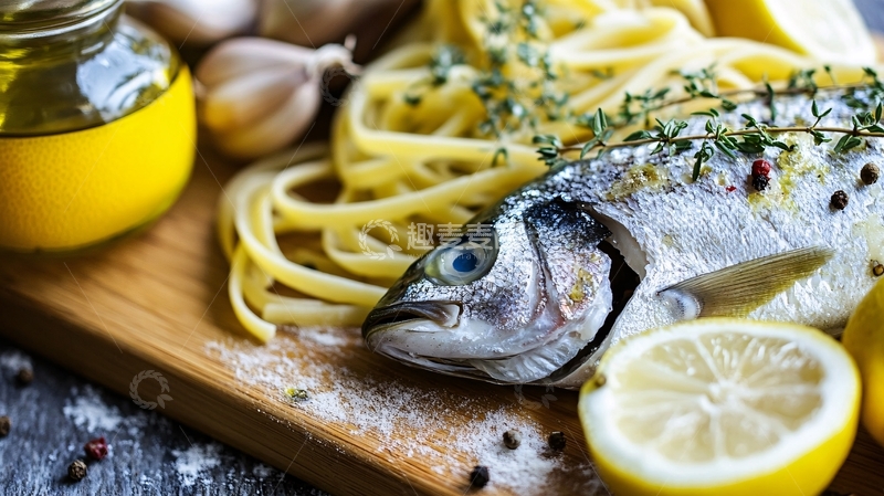 高清大图下载【趣麦麦图】柠檬海鲈鱼