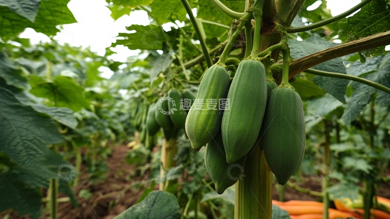 高清大图下载【趣麦麦图】田地里羊角蜜