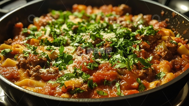 高清大图下载【趣麦麦图】番茄牛腩通心粉