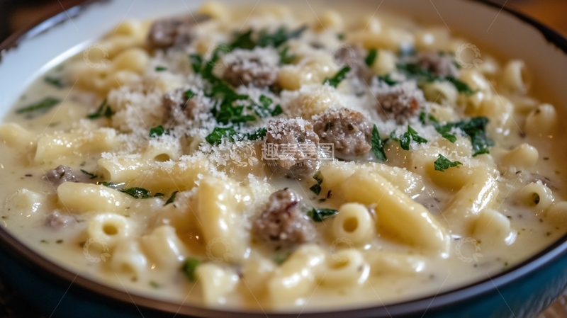 高清大图下载【趣麦麦图】通心粉焗芝士