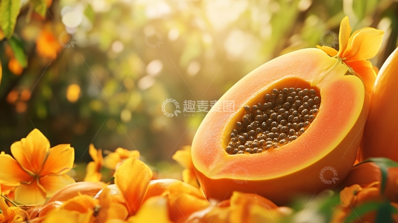 高清大图下载【趣麦麦图】木瓜广告1