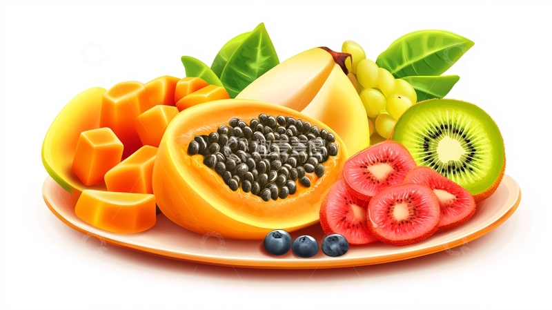 高清大图下载【趣麦麦图】水果碗插画