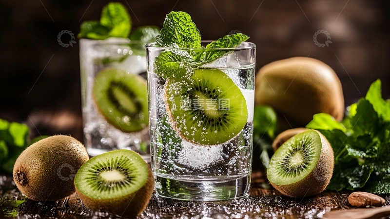高清大图下载【趣麦麦图】-高清猕猴桃汁1