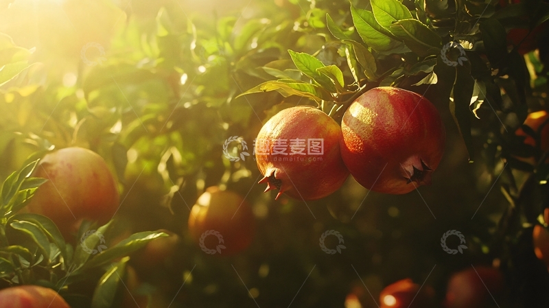 高清大图下载【趣麦麦图】阳光下的石榴