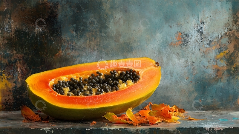 高清大图下载【趣麦麦图】静物木瓜
