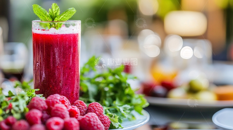 高清大图下载【趣麦麦图】野草莓果汁