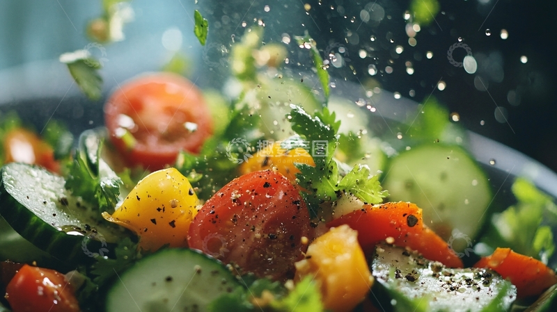 高清大图下载【趣麦麦图】蔬菜水雾1