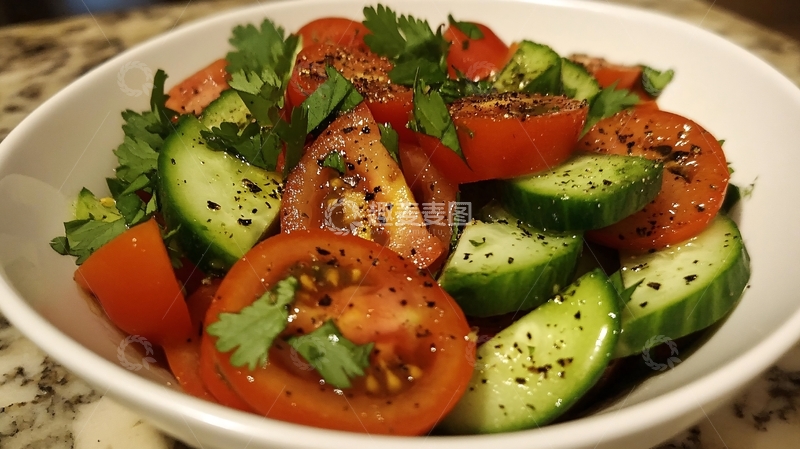 高清大图下载【趣麦麦图】凉拌蕃茄