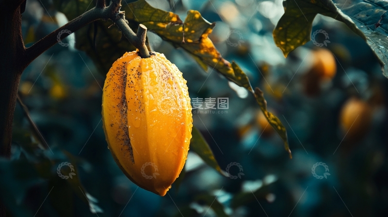 高清大图下载【趣麦麦图】-木瓜果实新鲜采收