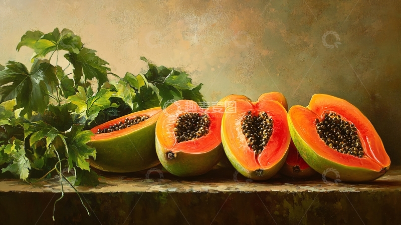 高清大图下载【趣麦麦图】木瓜静物