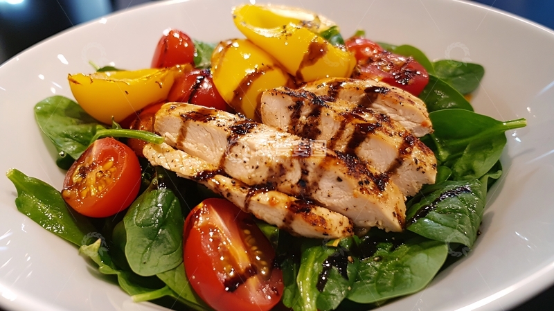 高清大图下载【趣麦麦图】鸡胸肉配罗勒青酱