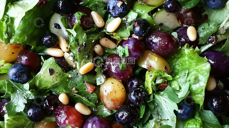 高清大图下载【趣麦麦图】坚果杂粮色拉