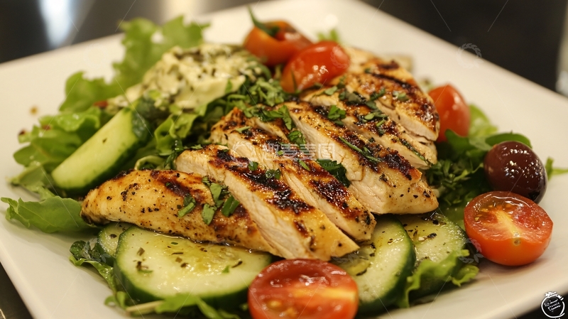 高清大图下载【趣麦麦图】柠檬薄荷鸡胸肉1