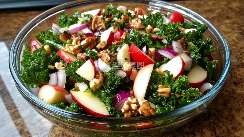 高清大图下载【趣麦麦图】桃仁拌冲菜