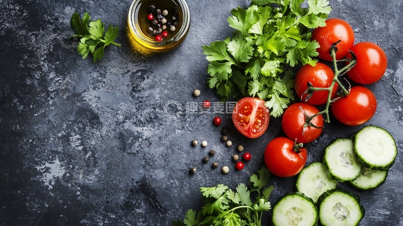 高清大图下载【趣麦麦图】清凉蔬菜背景2