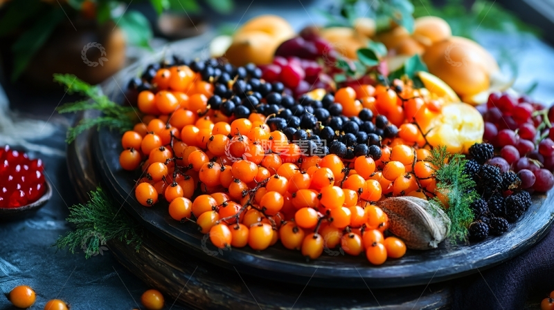 高清大图下载【趣麦麦图】感恩节浆果中心摆设