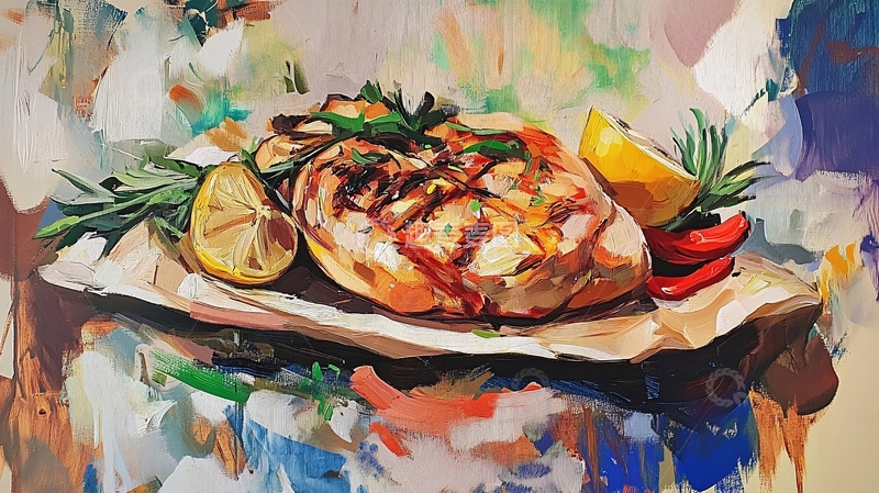 高清大图下载【趣麦麦图】板绘美食