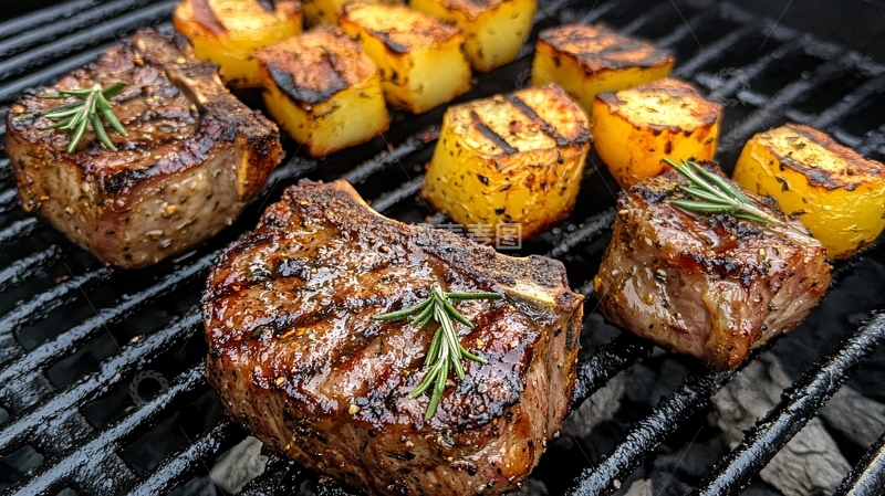 高清大图下载【趣麦麦图】烤肉烤牛排