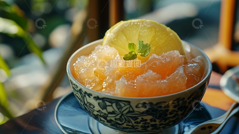 高清大图下载【趣麦麦图】夏日蜜柚鲜果汁