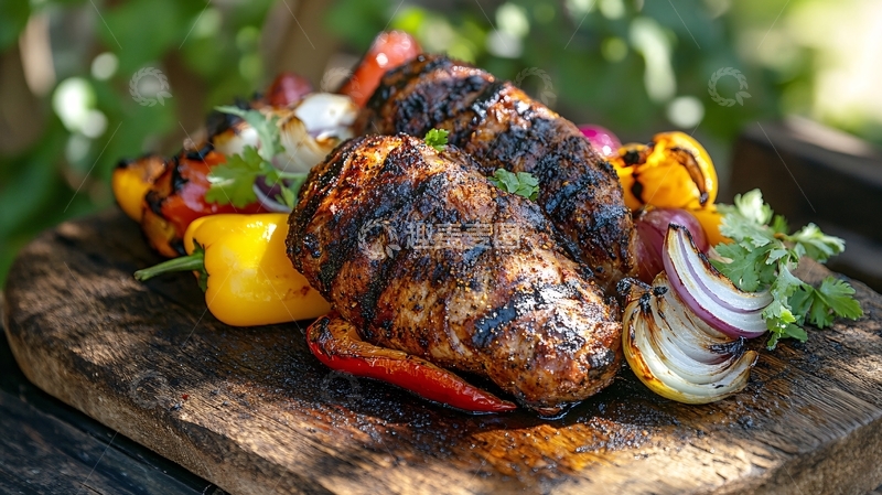 高清大图下载【趣麦麦图】岩烤鸡胸