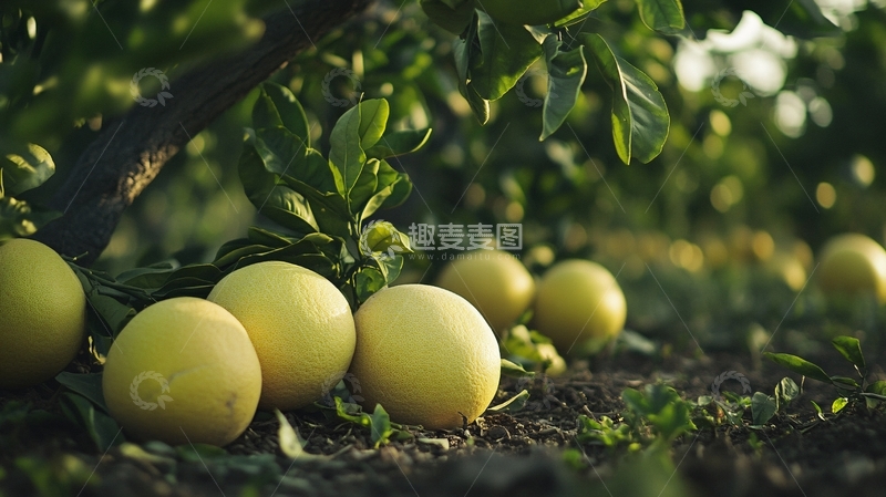 高清大图下载【趣麦麦图】蜜柚采摘季