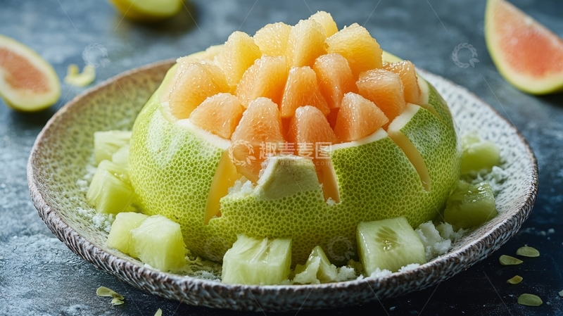 高清大图下载【趣麦麦图】密瓜水果拼盘