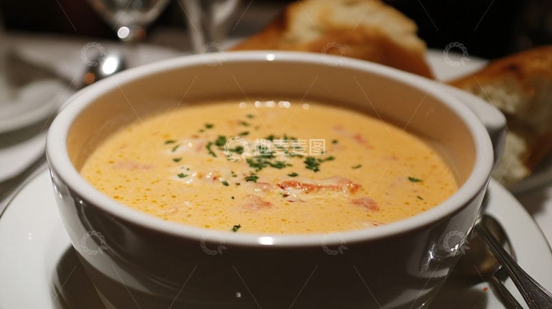 高清大图下载【趣麦麦图】金汤大虾配法棍