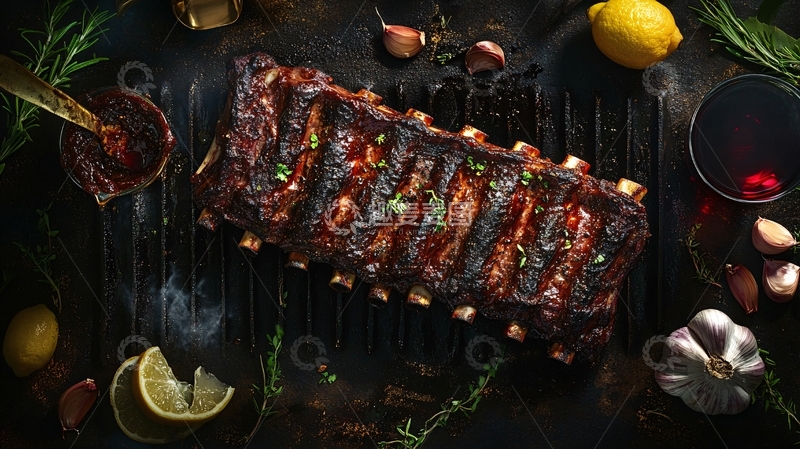 高清大图下载【趣麦麦图】烤排骨美食1