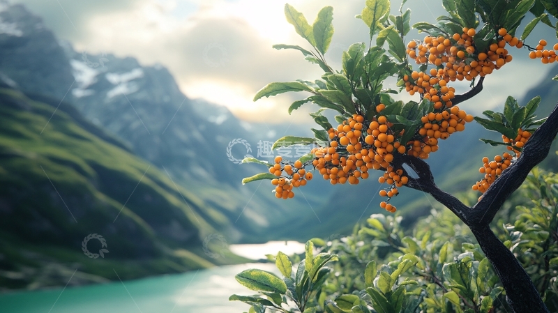 高清大图下载【趣麦麦图】-海棠果自然采摘场景