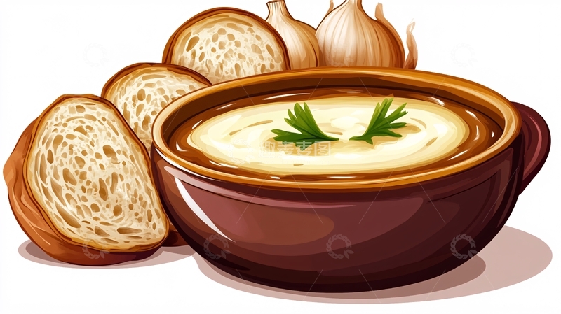 高清大图下载【趣麦麦图】炖盅插画