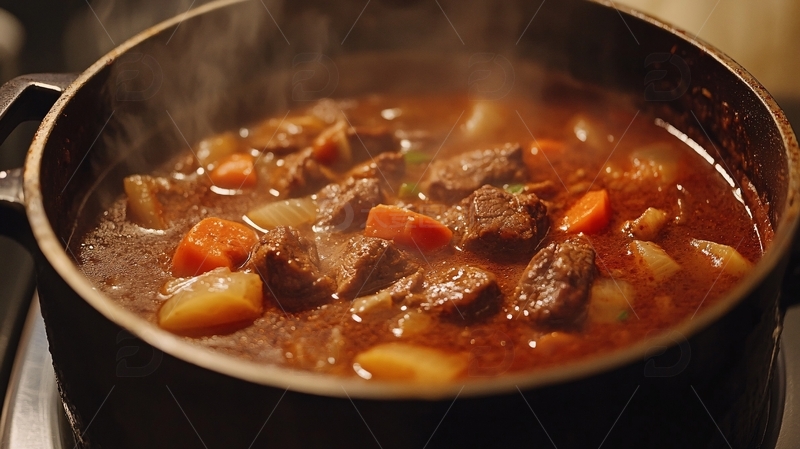 高清大图下载【趣麦麦图】牛肉年糕料理