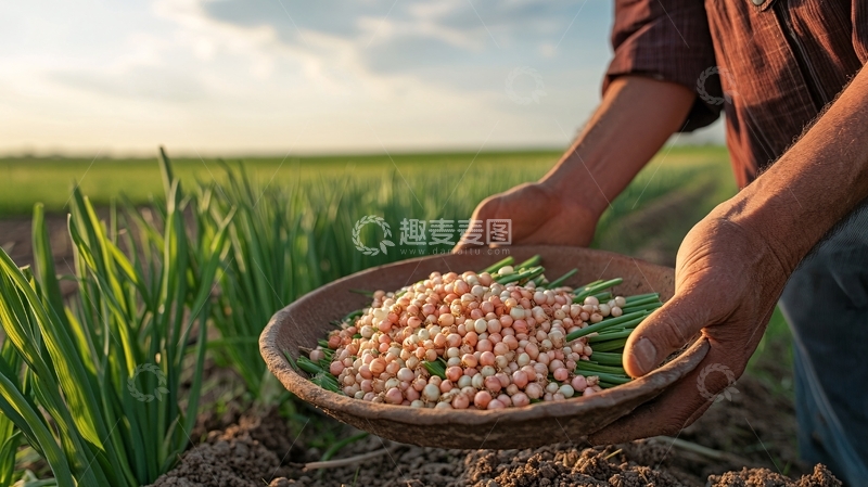 高清大图下载【趣麦麦图】秋收大葱