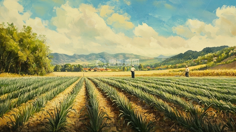 高清大图下载【趣麦麦图】种植基地插画包装