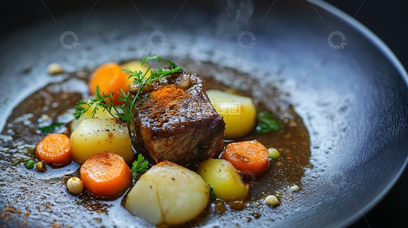 高清大图下载【趣麦麦图】顶级水牛排炖萝卜