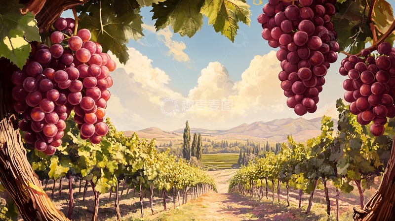 高清大图下载【趣麦麦图】葡萄场景图6