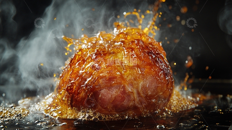 高清大图下载【趣麦麦图】深底上的烤熟红瑶蜜薯