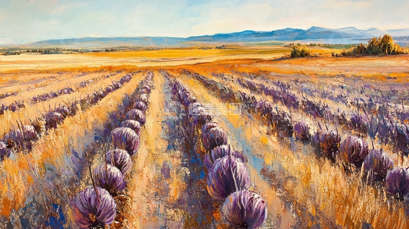 高清大图下载【趣麦麦图】薰衣草大幅画