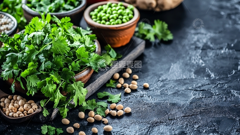 高清大图下载【趣麦麦图】绿色豆类食品