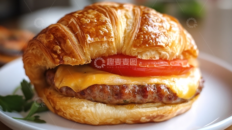 高清大图下载【趣麦麦图】汉堡包早餐美食