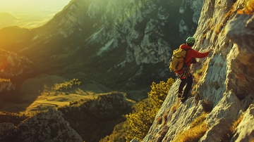 户外攀岩挑战巅峰