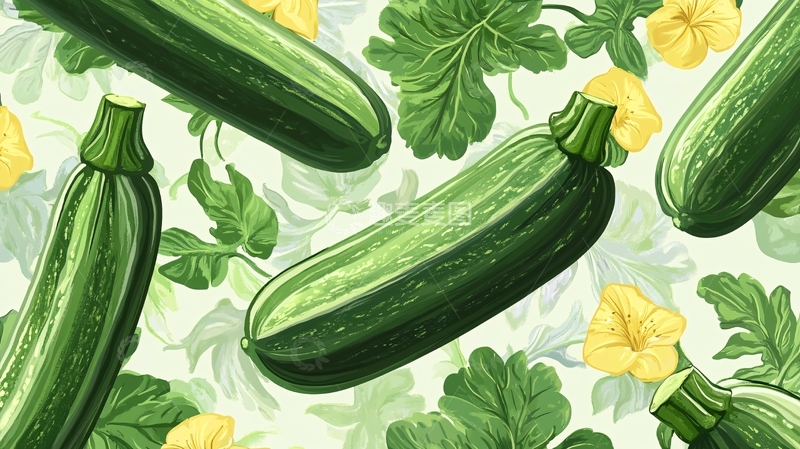 高清大图下载【趣麦麦图】手绘黄瓜图案