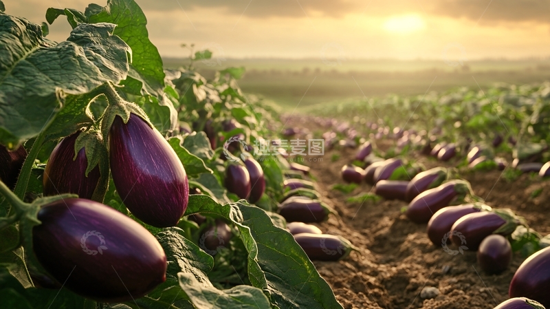 高清大图下载【趣麦麦图】新鲜圆紫茄详情