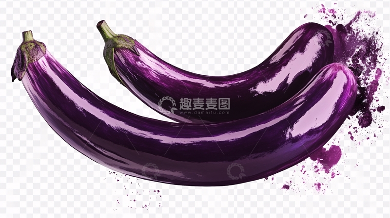 高清大图下载【趣麦麦图】紫色长茄