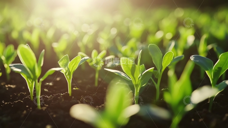高清大图下载【趣麦麦图】阳光下的小苗3