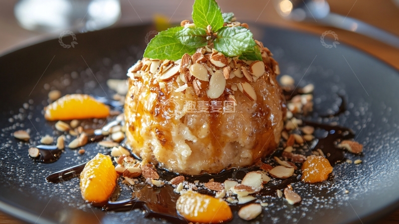 高清大图下载【趣麦麦图】杏片鹅肝球