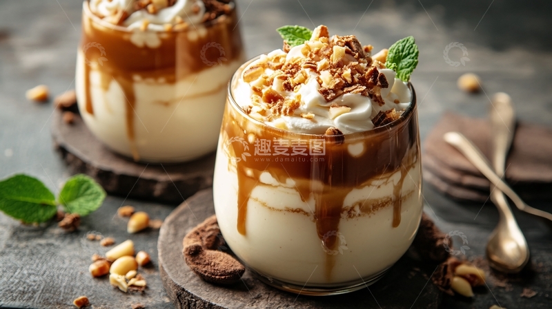 高清大图下载【趣麦麦图】焦糖鲜奶