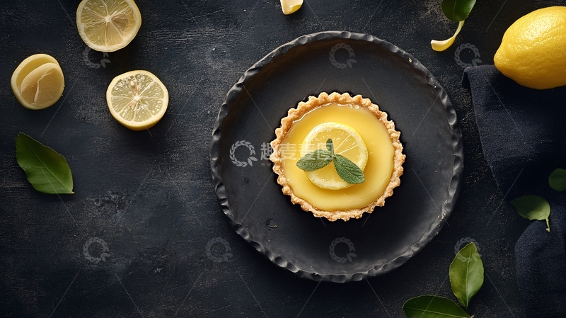 高清大图下载【趣麦麦图】柠檬塔酥脆甜饼