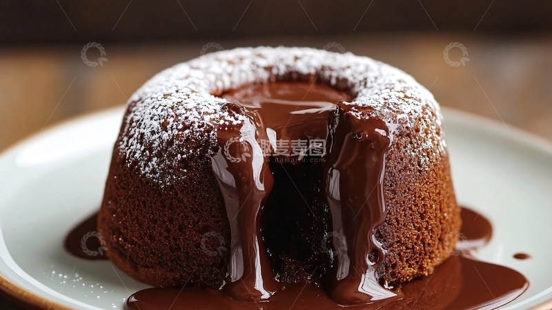 高清大图下载【趣麦麦图】浓郁巧克力熔岩